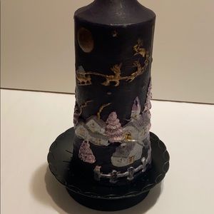 Hand Painted Pillar on Metal Holder